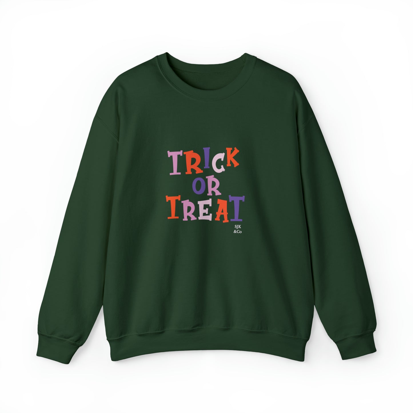 Trick or Treat Funny Halloween Sweatshirt Funny Halloween Horror Shirt Halloween Women's Sweatshirt Funny Halloween Tee Unisex gift pastel