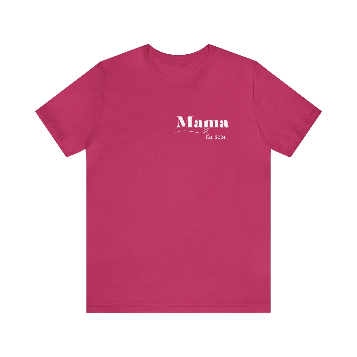 Mama shirt mama date shirt pregnancy reveal shirt new mom shirt Christmas gift for her gift for him bridal shower gift