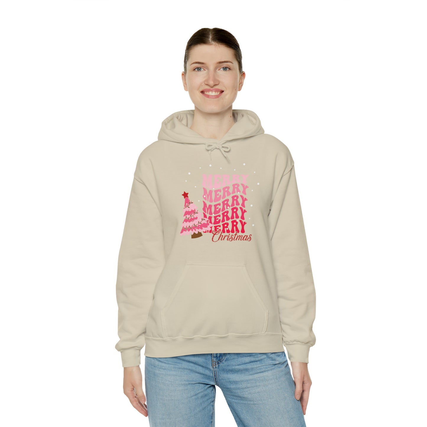 Festive AF hoodie blue Merry Bright Christmas Sweatshirt for Women Men Christmas Sweater Holiday Christmas gift for her gift for him