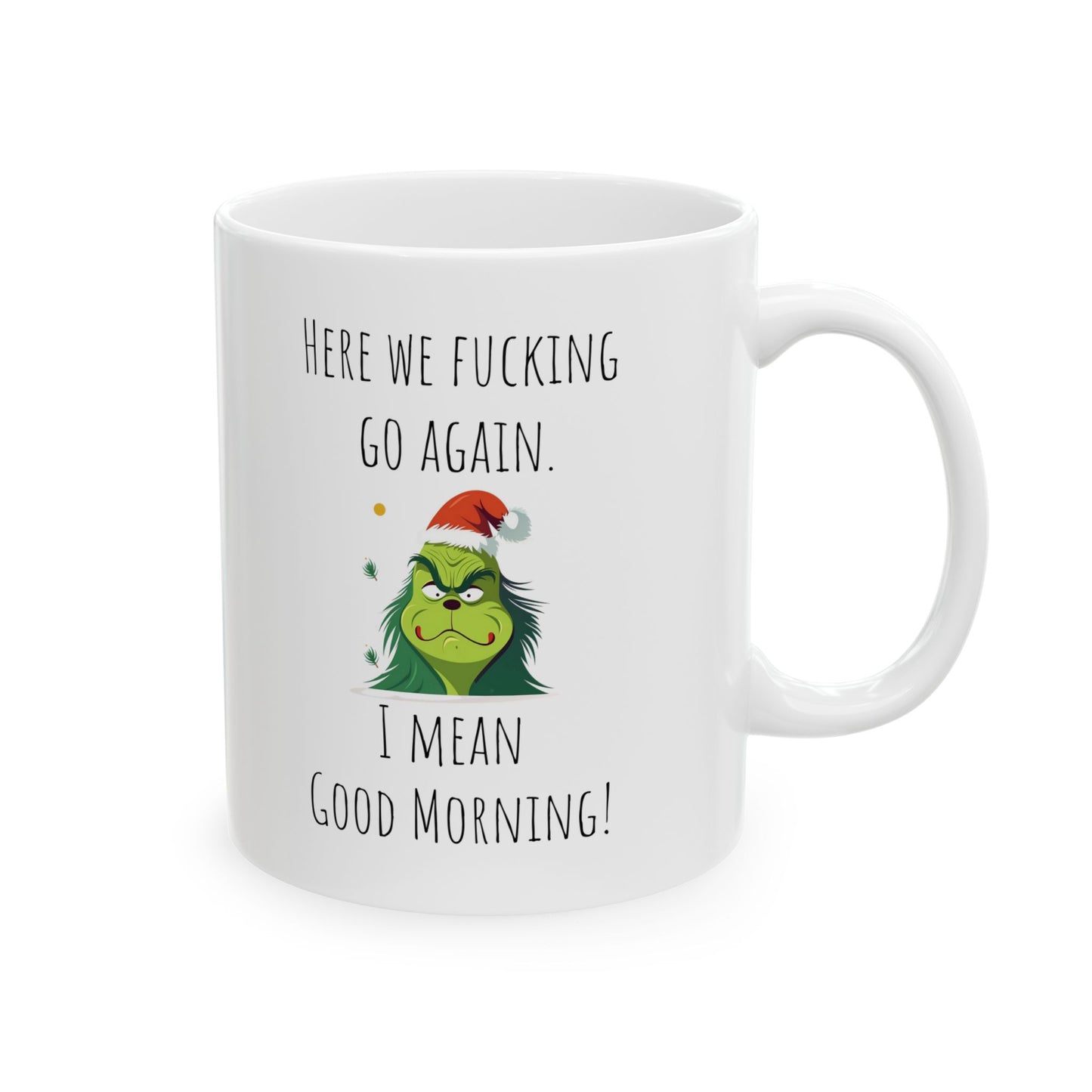 Grinch all white mug Supervisor Mug Shit Show Supervisor Gift Shit Show Supervisor Coffee Cup gift for her gift for him Mug 11oz Christmas