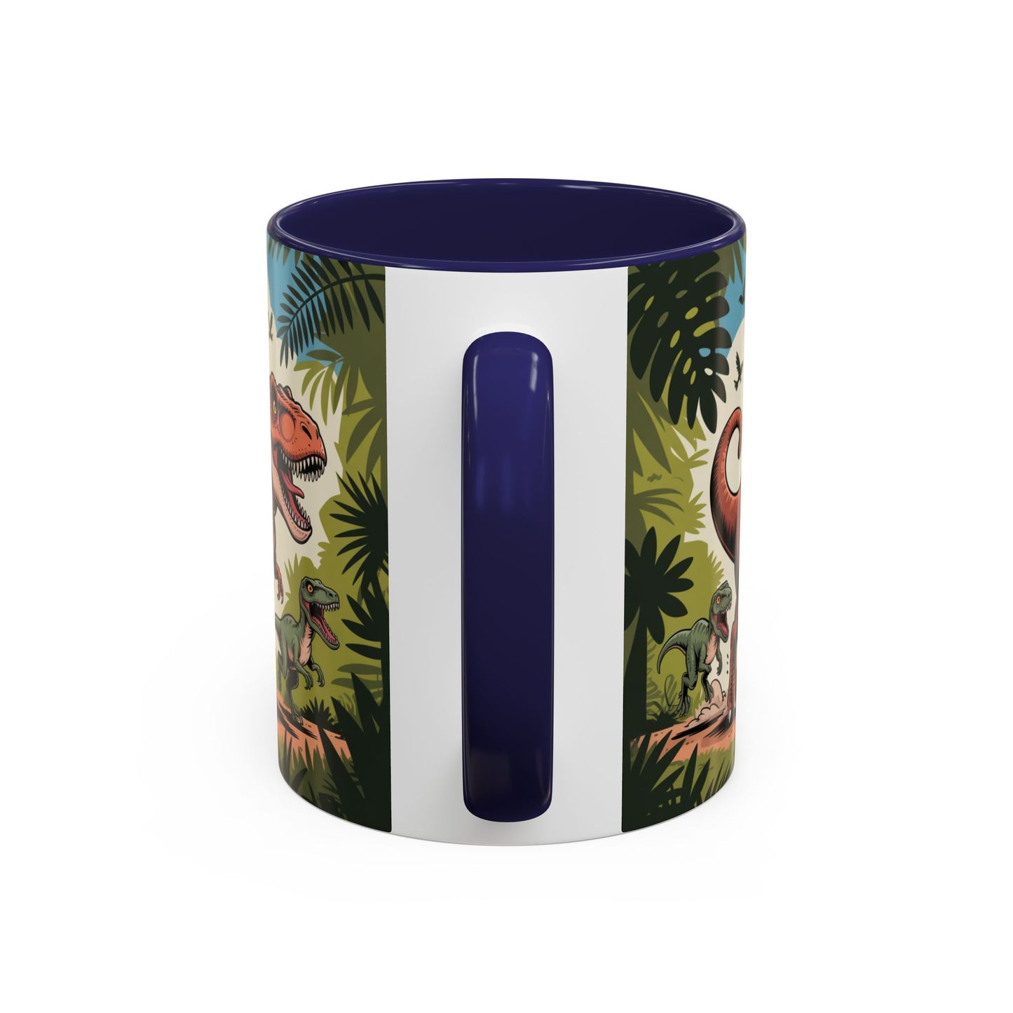 Orange cat riding a T-rex mug Funny cat lover Mug Cat Raptors the jungle mug Gift for cat dinosaur lover mug Cat lady gift Cat mom Christmas