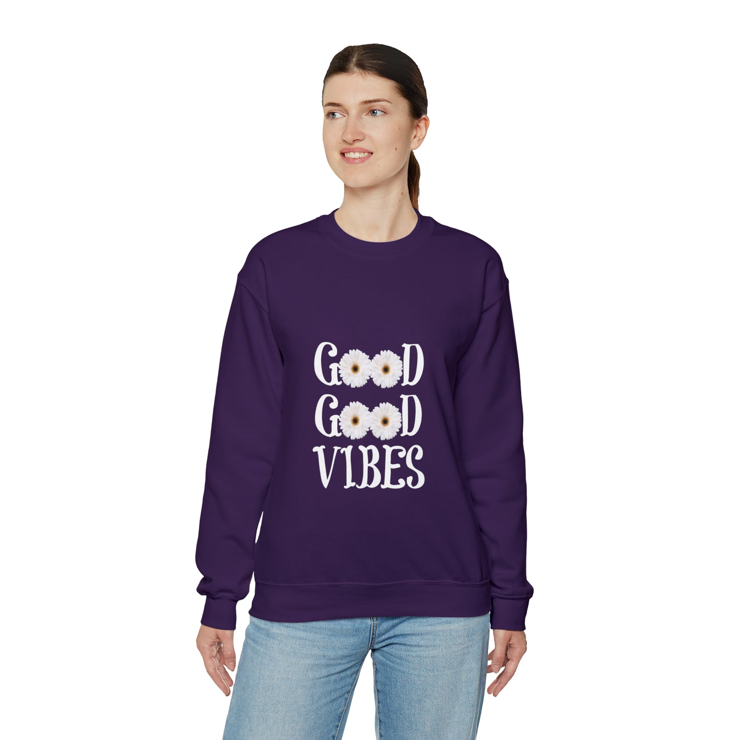 Good Vibes Sweatshirt, Unisex Heavy Blend™ Crewneck Sweatshirt