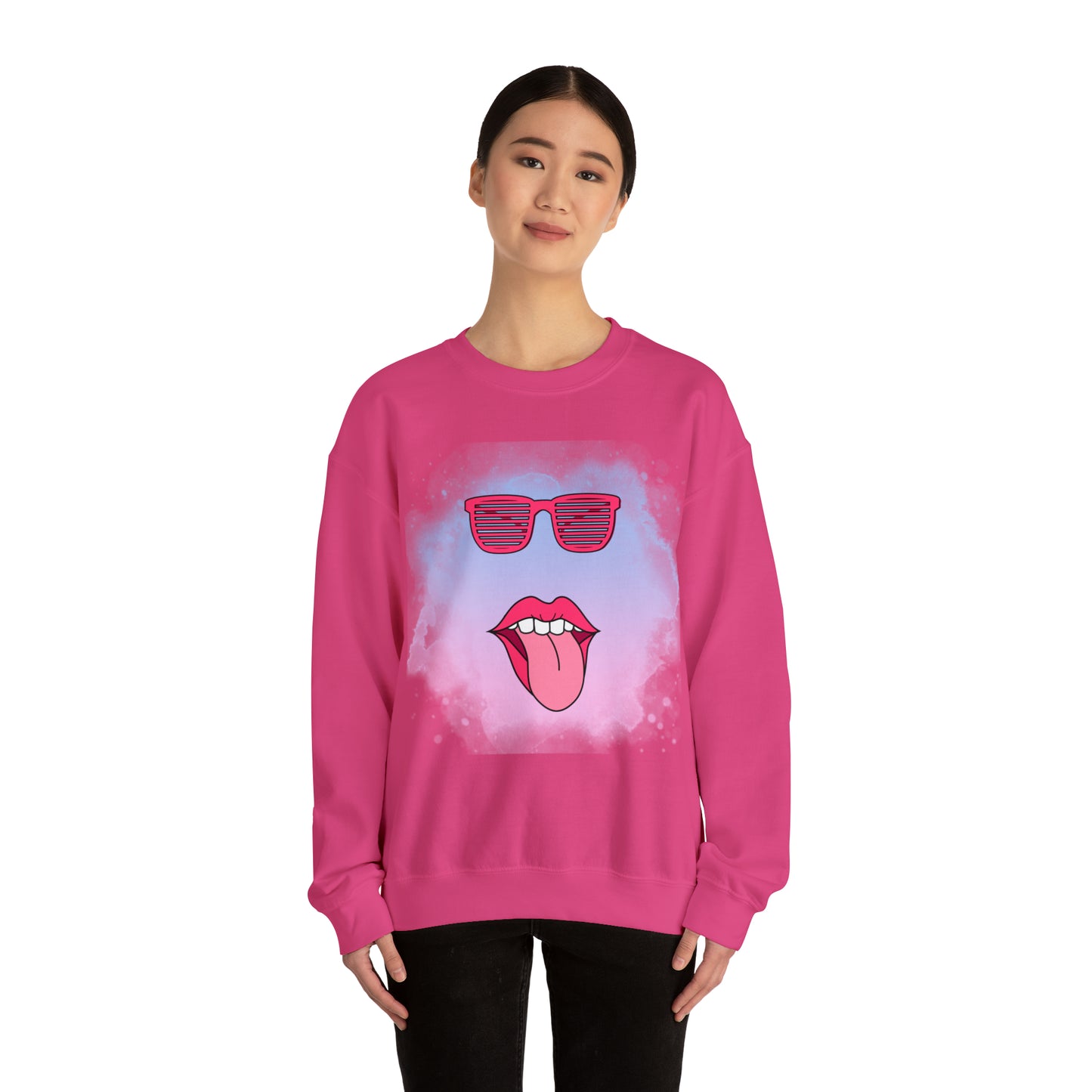 Lip Sunglasses Hoodie, Bubble Gum kiss Hoodie, Fun Summer shirt, Birthday gift for her, Galantine travel sweatshirt, Unisex