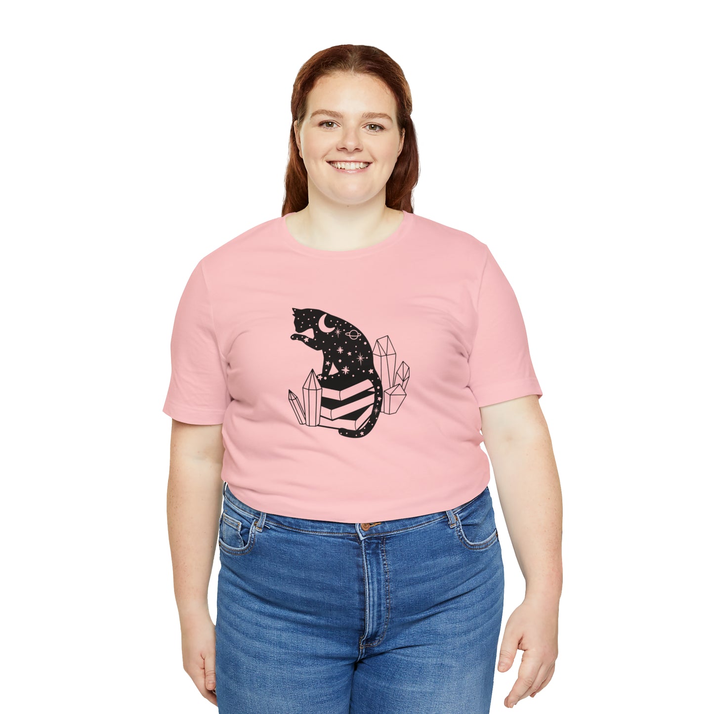 Cat lover tshirt book lover shirt crystal witchy cat Shirt Halloween Cat Sweatshirt Gift for Cat Lover Gift for Cat Mom Gift