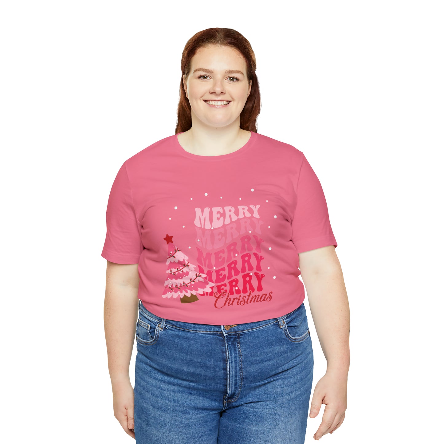 Festive AF shirt Pink Merry Bright Christmas Tshirt for Women Christmas Shirt Sweater Holiday Christmas gift for her gift for him unisex