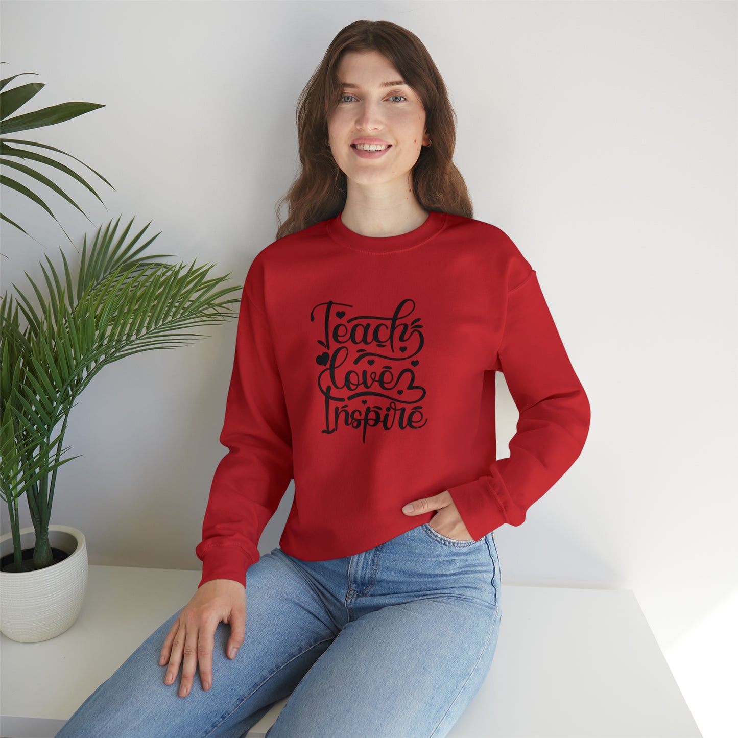 Teach love inspire sweater, Do what makes you happy Sweatshirt, Teacher mode shirt, Christmas Sweater, Christmas Crewneck, Holiday g