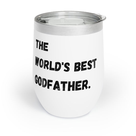 World's best Godfather tumbler Godfather wine tumbler gift for brother padrino gift Chill Wine Tumbler Godparents proposal gift
