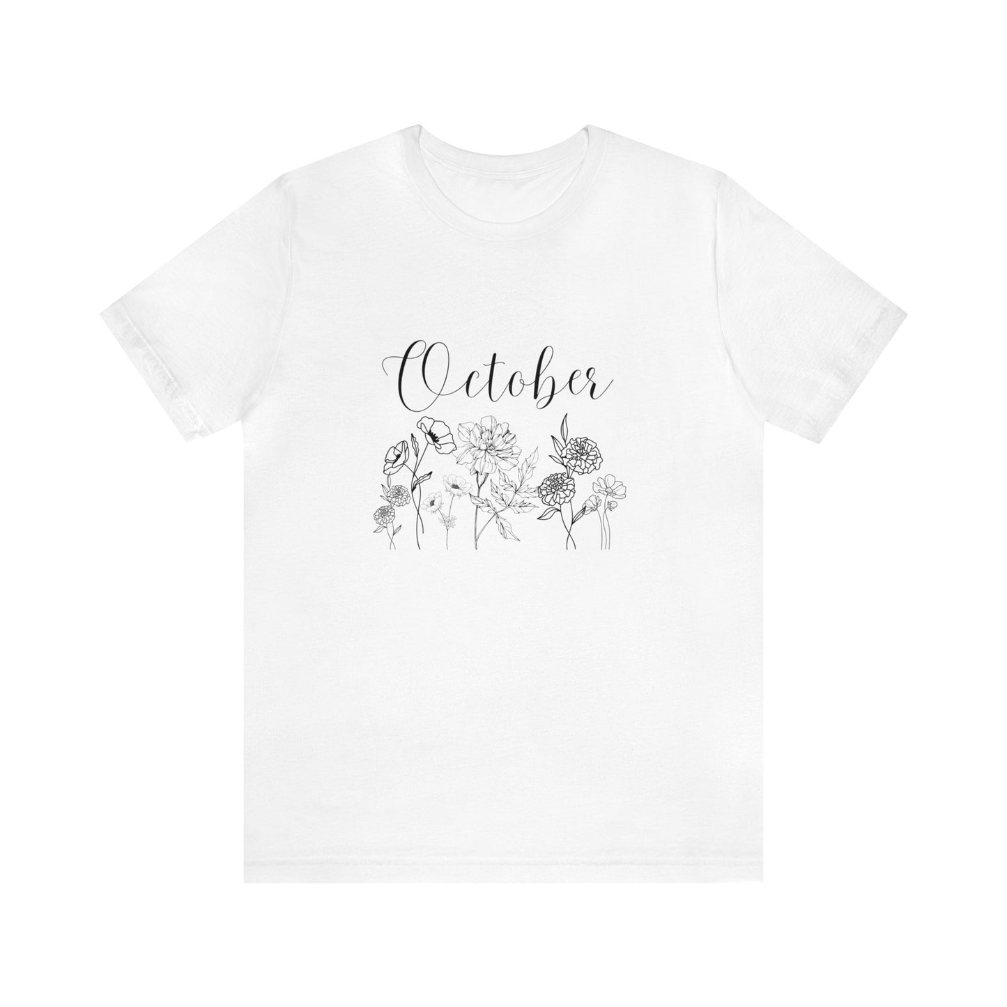 October birthday shirt birthday tee month flower shirt gift for her gift for him best friend gift christmas gift