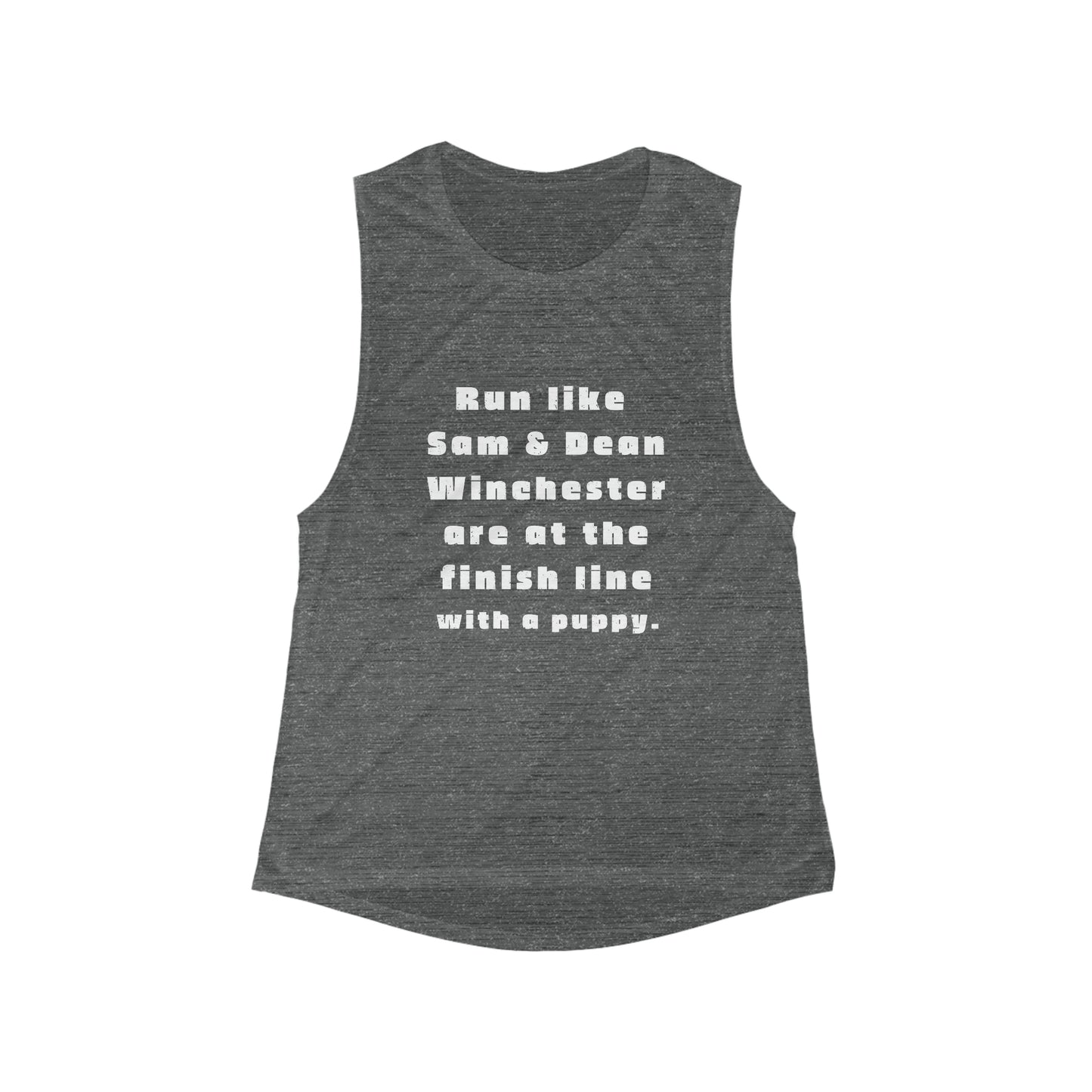 Dean Winchester Supernatural Supernatural fan Workout tank Run like Sam & Dean Winchester Merchandise puppy Sammy tank Ideal Racerback Tank