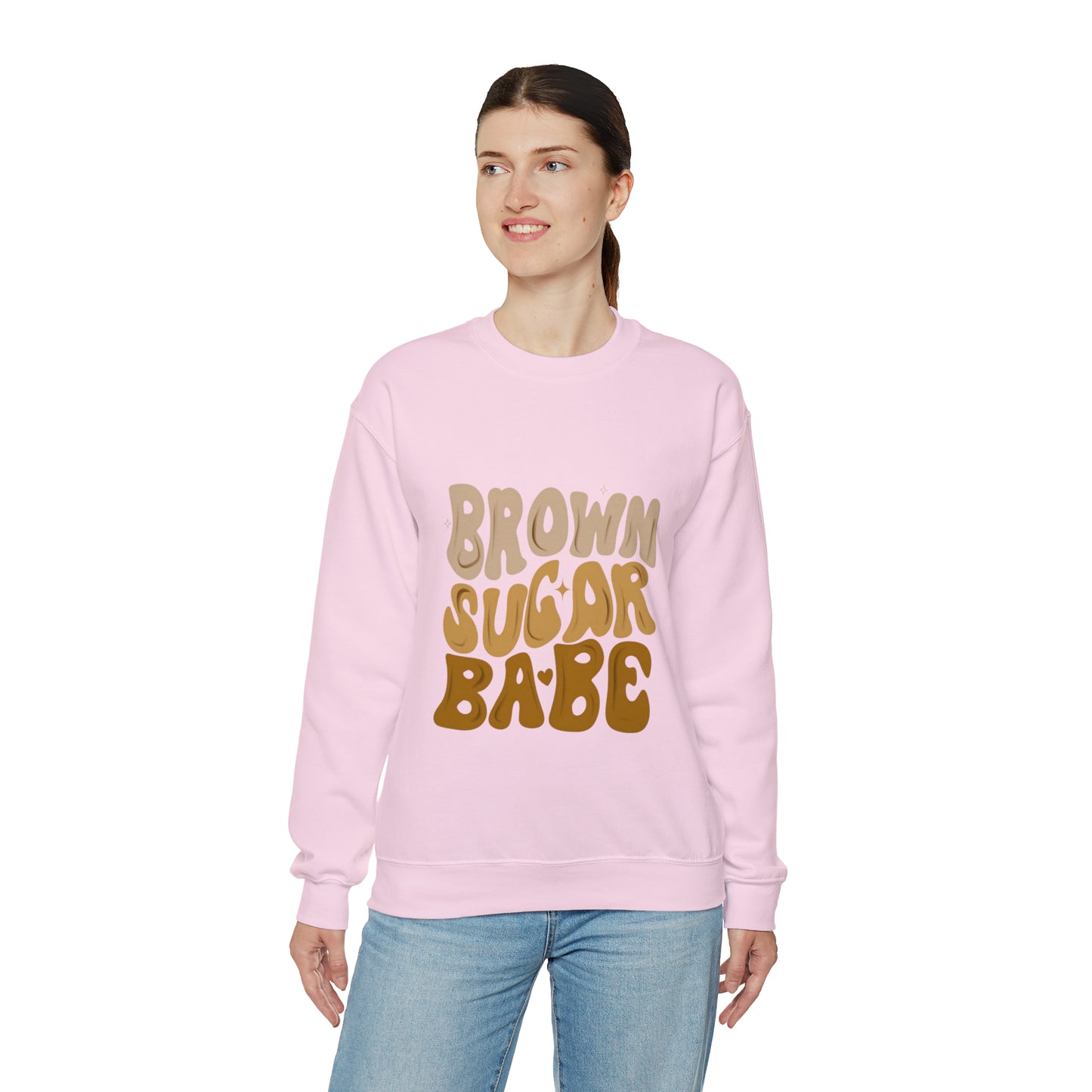 Brown Sugar Babe sweatshirt, Brown Beauty shirt, Birthday gift for her, Melanin sweatshirt, Unisex Heavy Blend Crewneck Sweatshirt
