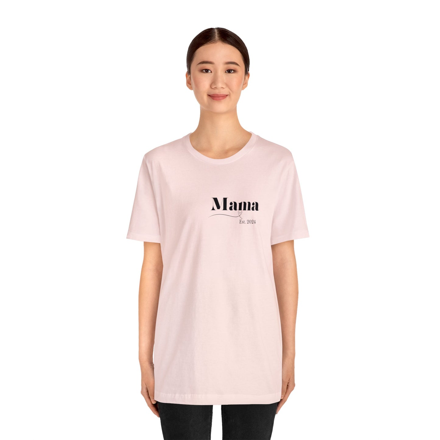 Mama shirt mama date shirt pregnancy reveal shirt new mom shirt Christmas gift for her gift for him bridal shower gift