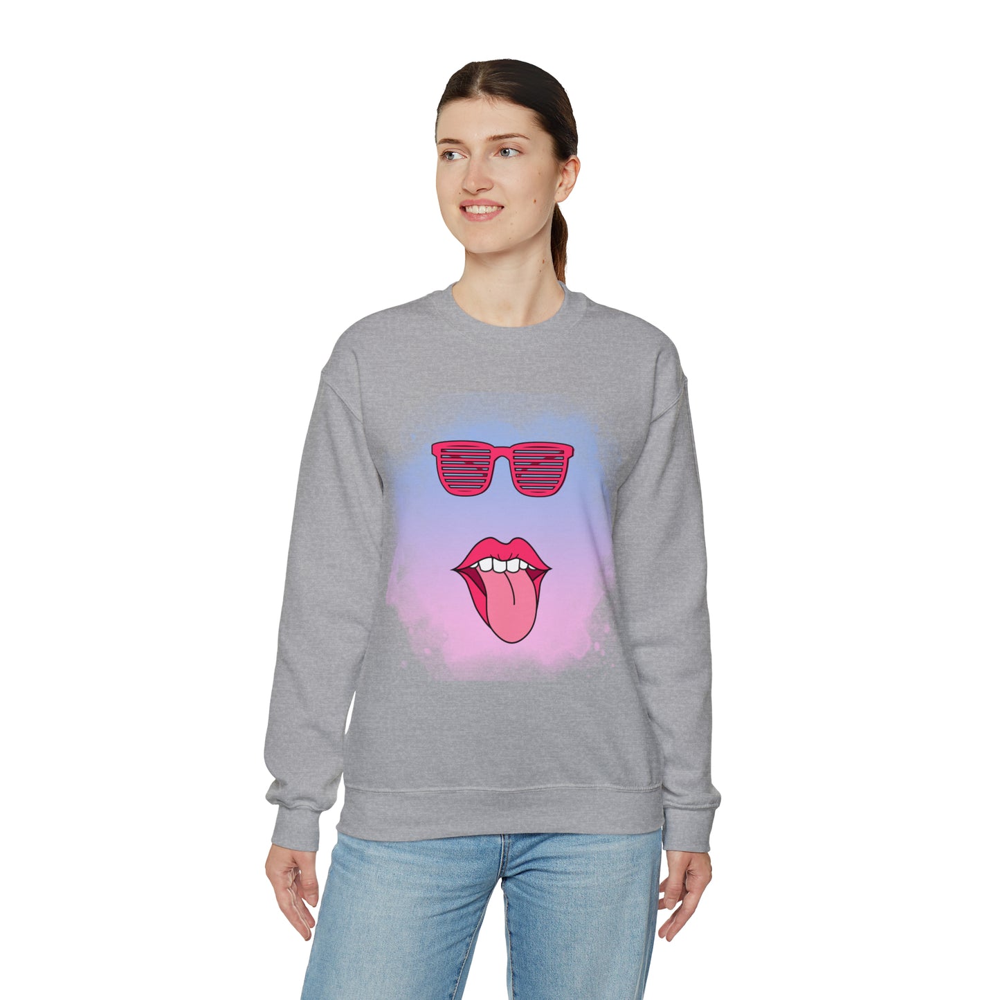 Lip Sunglasses Hoodie, Bubble Gum kiss Hoodie, Fun Summer shirt, Birthday gift for her, Galantine travel sweatshirt, Unisex