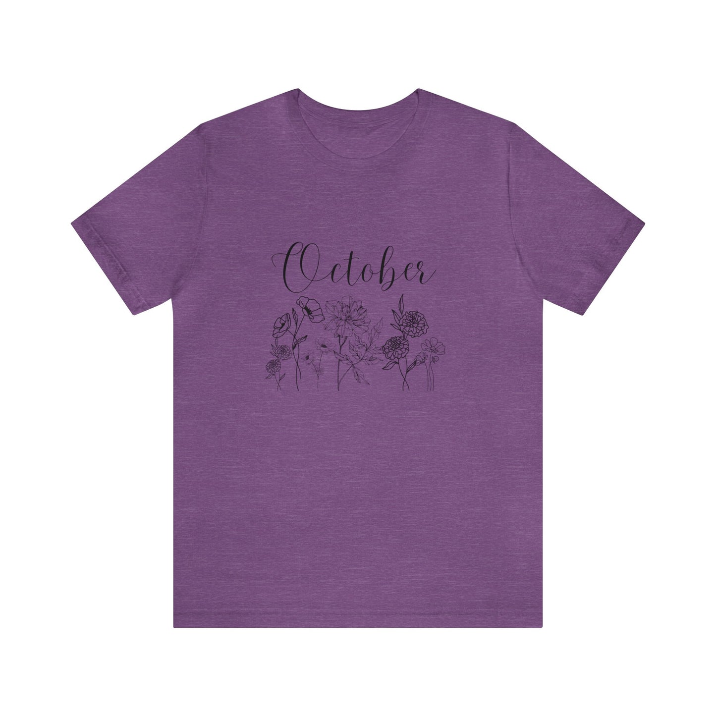 October birthday shirt birthday tee month flower shirt gift for her gift for him best friend gift christmas gift