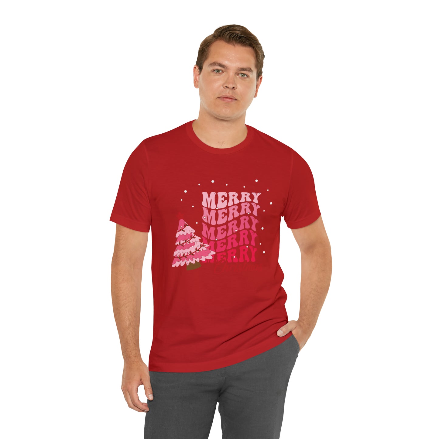 Festive AF shirt Pink Merry Bright Christmas Tshirt for Women Christmas Shirt Sweater Holiday Christmas gift for her gift for him unisex