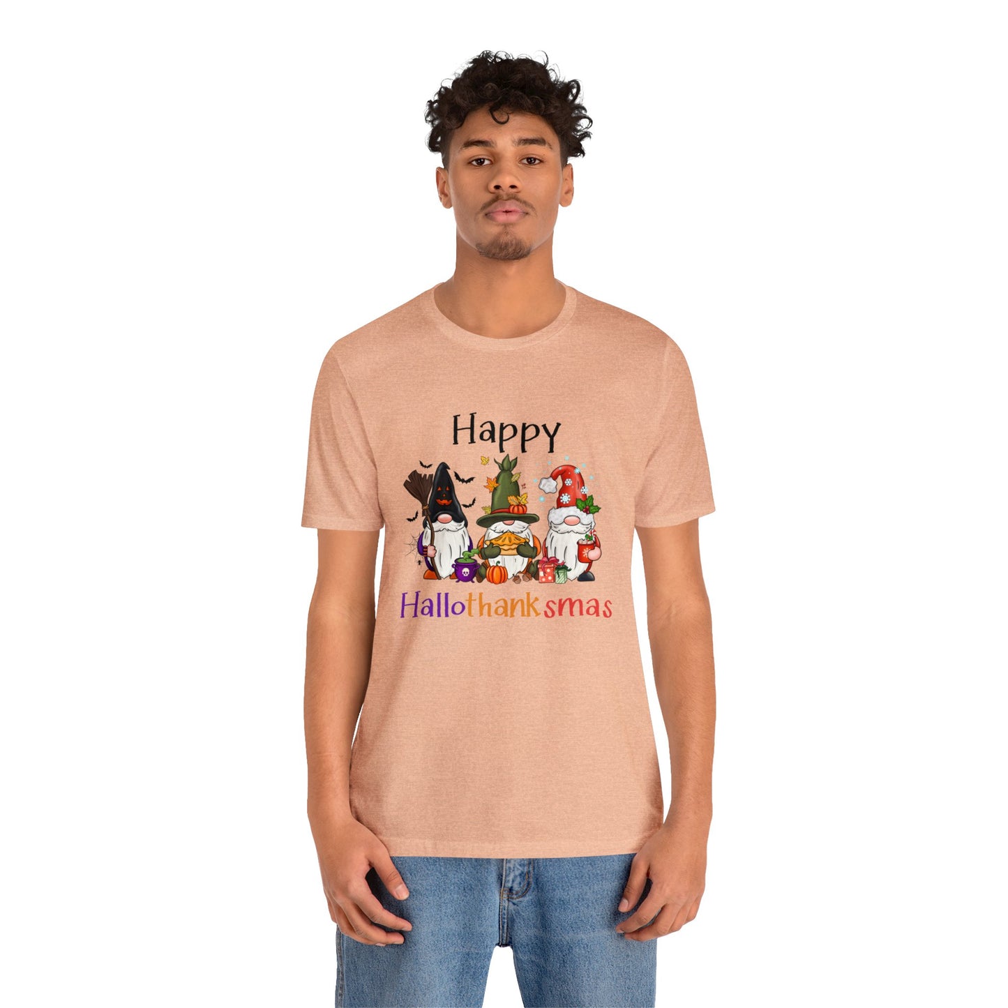 Gnomes lover gift gnomes Halloween shirt gift for her gift for him happy Hallothanksmas Shirt Unisex Tee Christmas gift Thanksgiving shirt