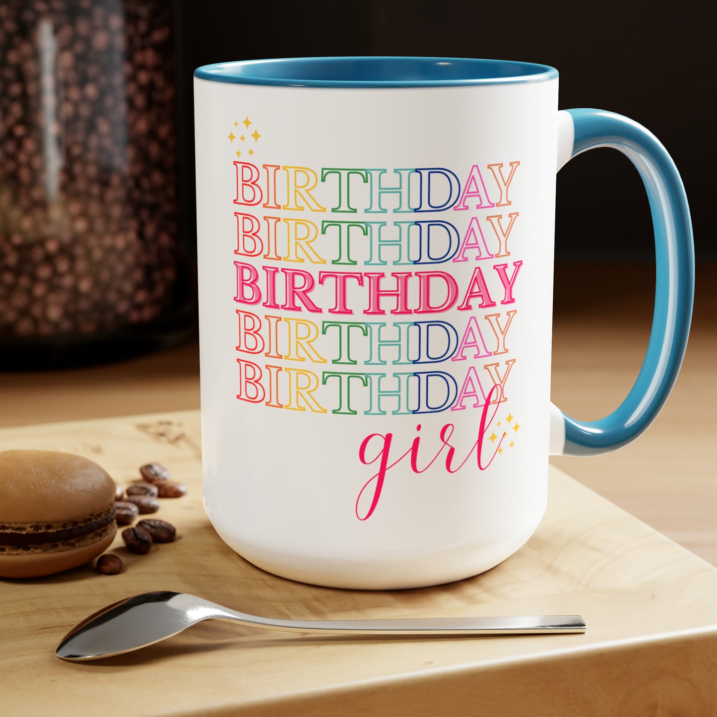 Birthday Girl mug Coffee Mug birthday party gift mug Floral mug gift for her Mug funny gift for wife Coffee Mugs tea Christmas gift 15oz