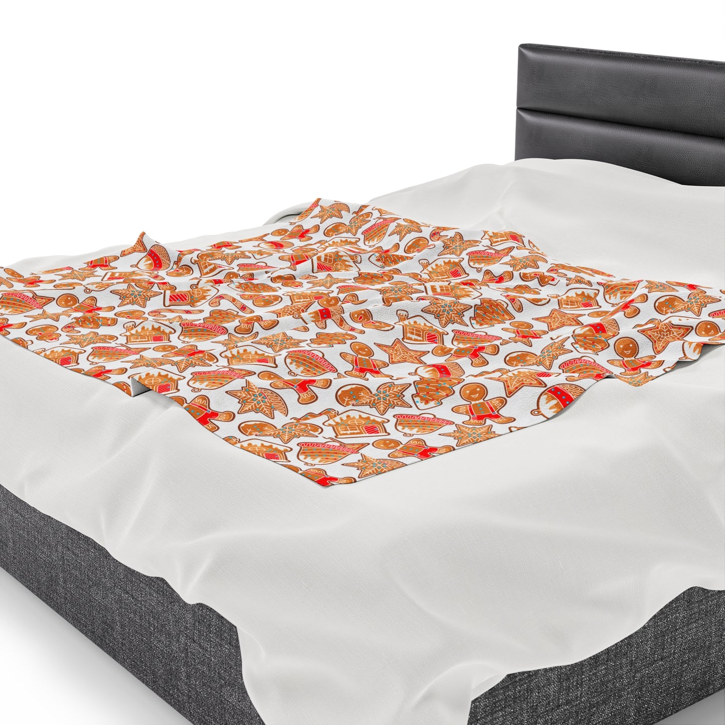 Gingerbread Christmas Blanket holiday blanket christmas movie watching blanket Merry christmas  blanket Velveteen Plush Blanket