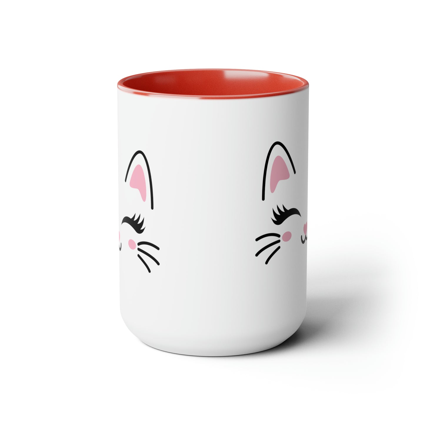 Cute cat face mug Christmas mug gift for mom gift mug Floral mug gift for her Mug funny gift for wife Coffee Mugs Christmas gift 15oz