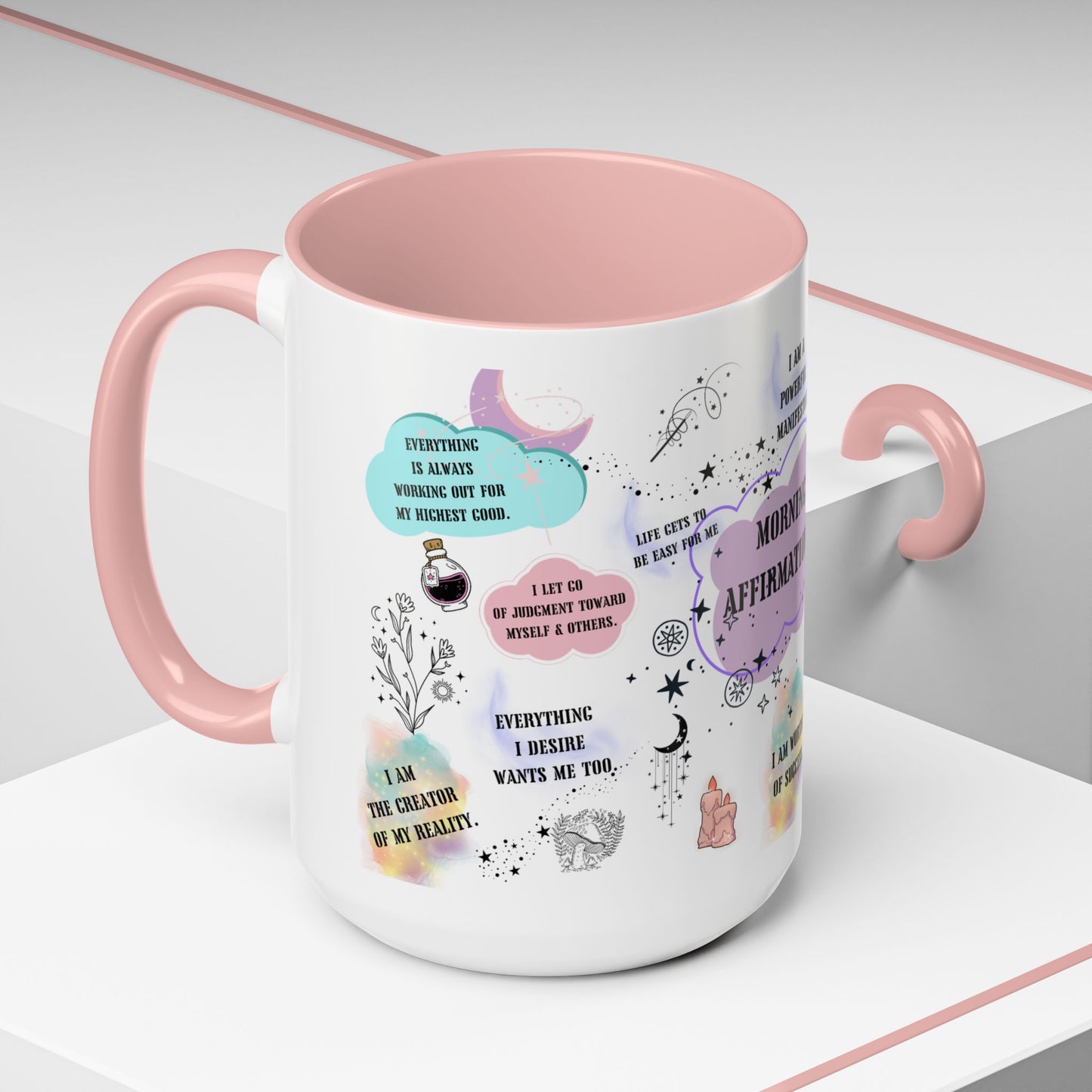 Morning affirmations mug positive motivation gift Christmas mug manifesting gift mug wicked mug bestie gift Coworker Gift coffee mug