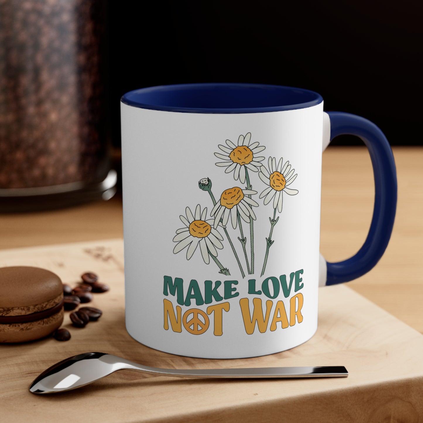 Make love not war mug Crochet lover gift yarn lover gift knitting gift creativemaker gift coffee lover gift tea gift for her gift for him Coffee Mug 11oz
