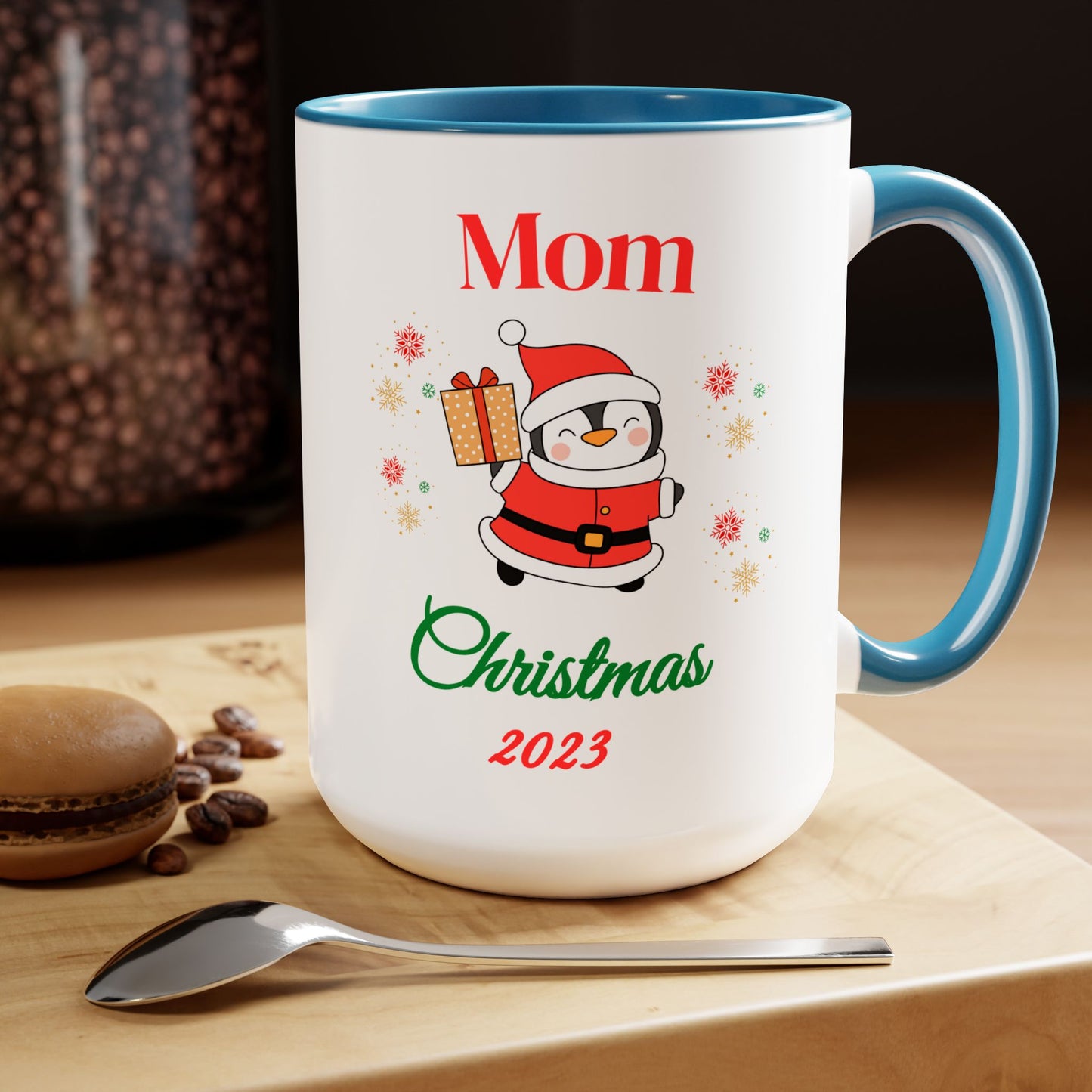 Hot cocoa mom Christmas mug gift for mom coworker gift mug Floral mug gift for her Mug funny gift for wife Coffee Mugs Christmas gift 15oz