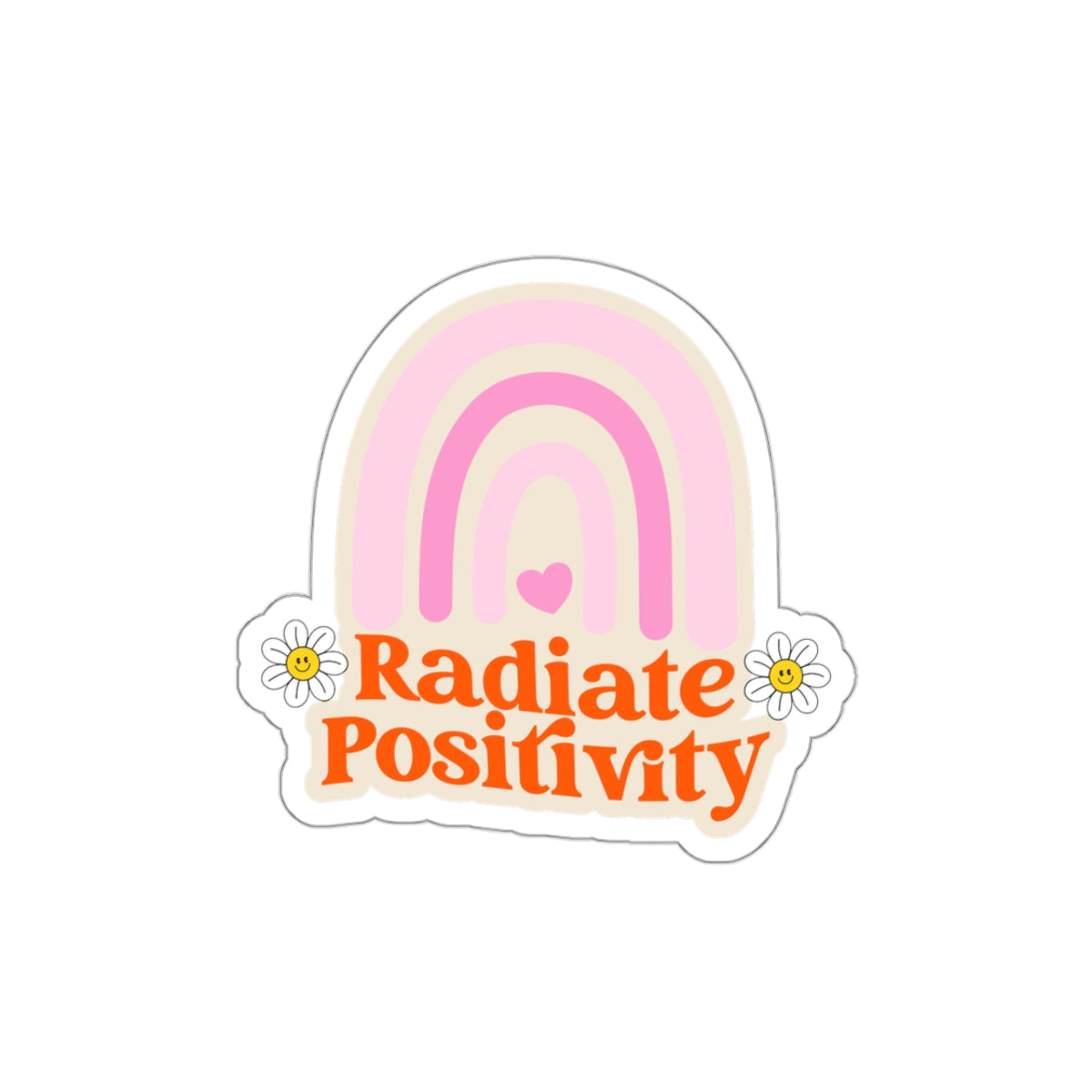 Radiate positivity sticker Be your own sunshine sticker Delulu sticker Retro sticker bestie gift for her bestfriend gift sticker