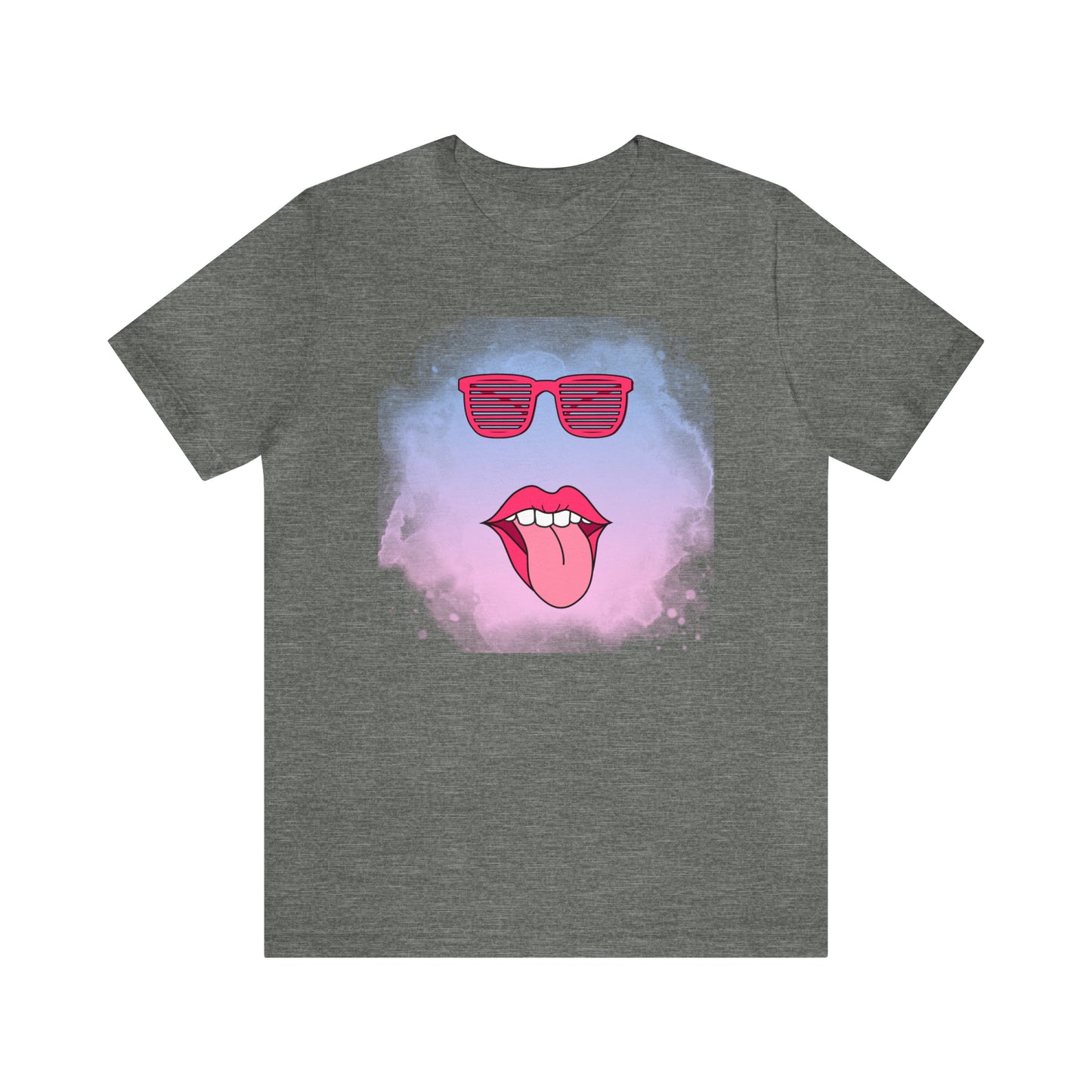 Lip Sunglasses t-shirt, Bubble gum kiss shirt,Pink Gum Shirt,Galantine gift travel shirt,best friend trip,girls vacation trip, Unisex Jersey