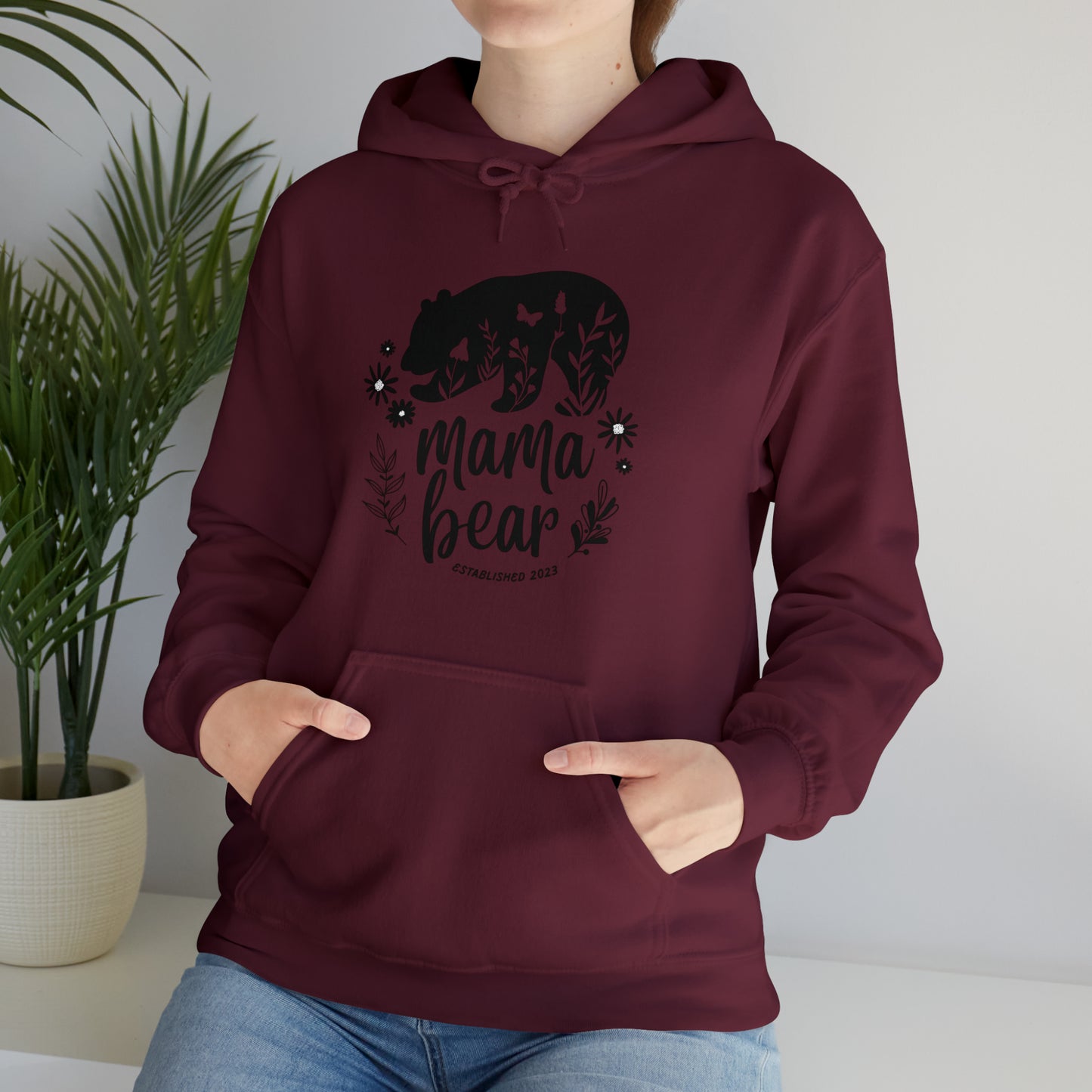 Mama Bear Hoodie, personalized Gift for Mom, mama Hoodie, gift for Mom clothes, gym shirt, Birthday gift for her,Galantine gift for her