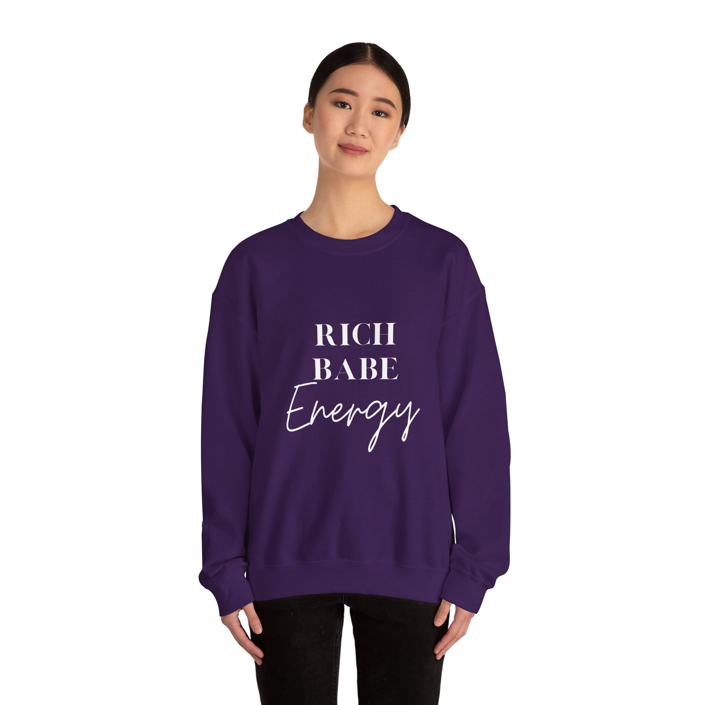 Rich Babe energy sweater funny gift for her bestie gift galentine sweater funny Valentine's sweater gift for him entrepreneur gift birthday
