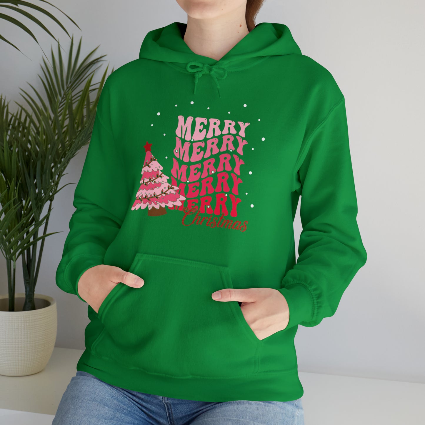 Festive AF hoodie blue Merry Bright Christmas Sweatshirt for Women Men Christmas Sweater Holiday Christmas gift for her gift for him