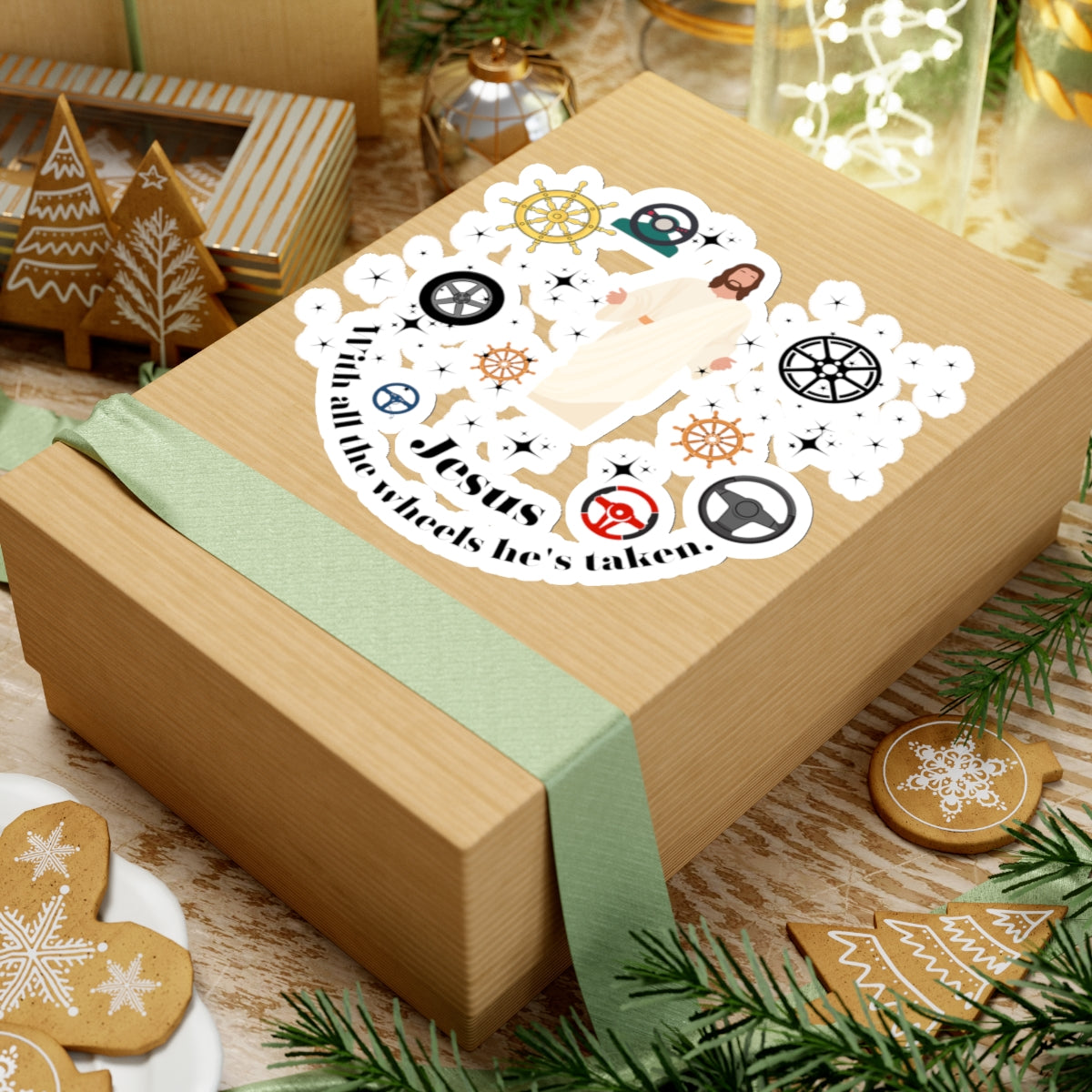 Funny Jesus sticker Jesus take the wheel sticker Radiate positivity sticker Delulu sticker bestie gift for her bestfriend gift for laughs