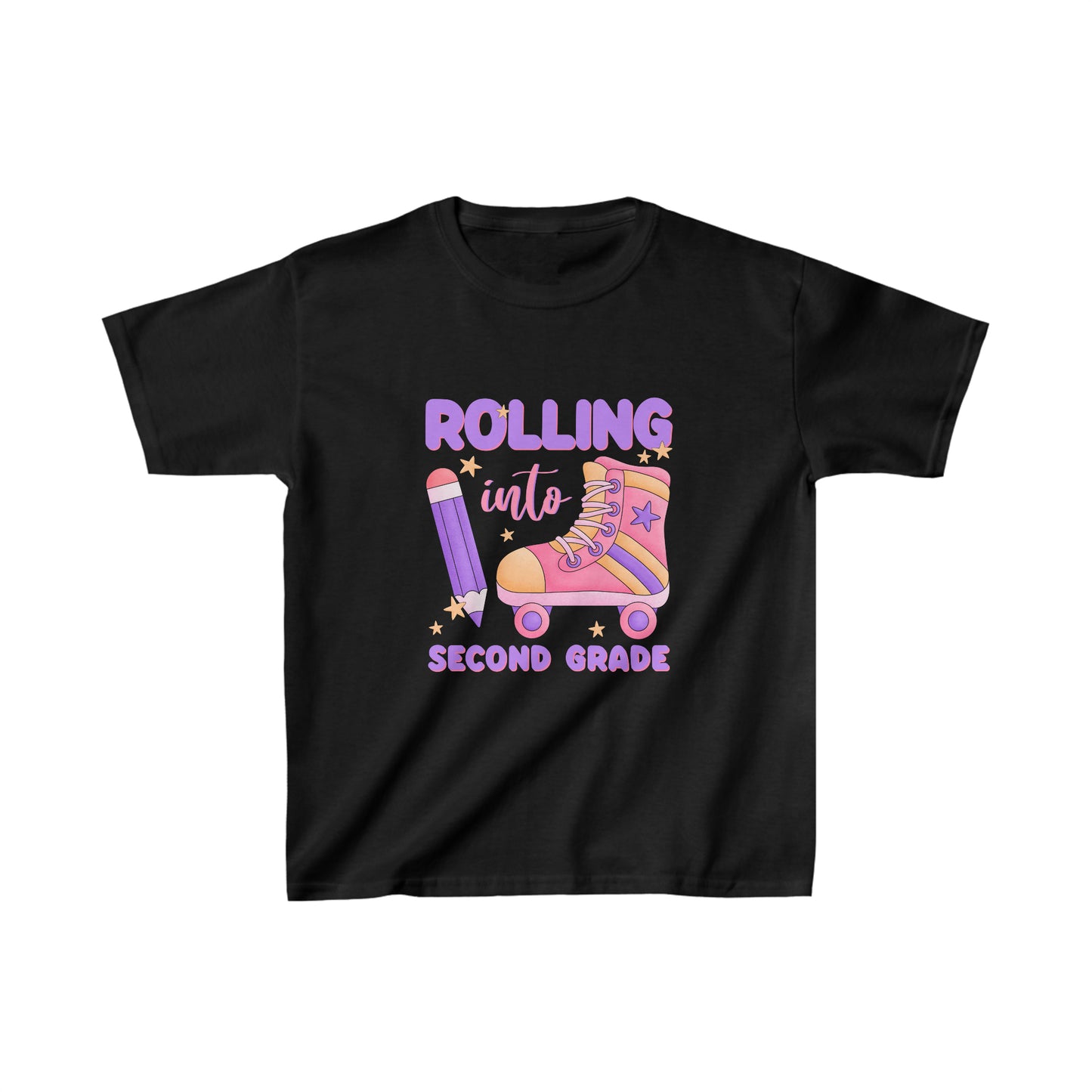 Second grade shirt rolling into 2nd grade Kids Heavy Cotton™ Tee