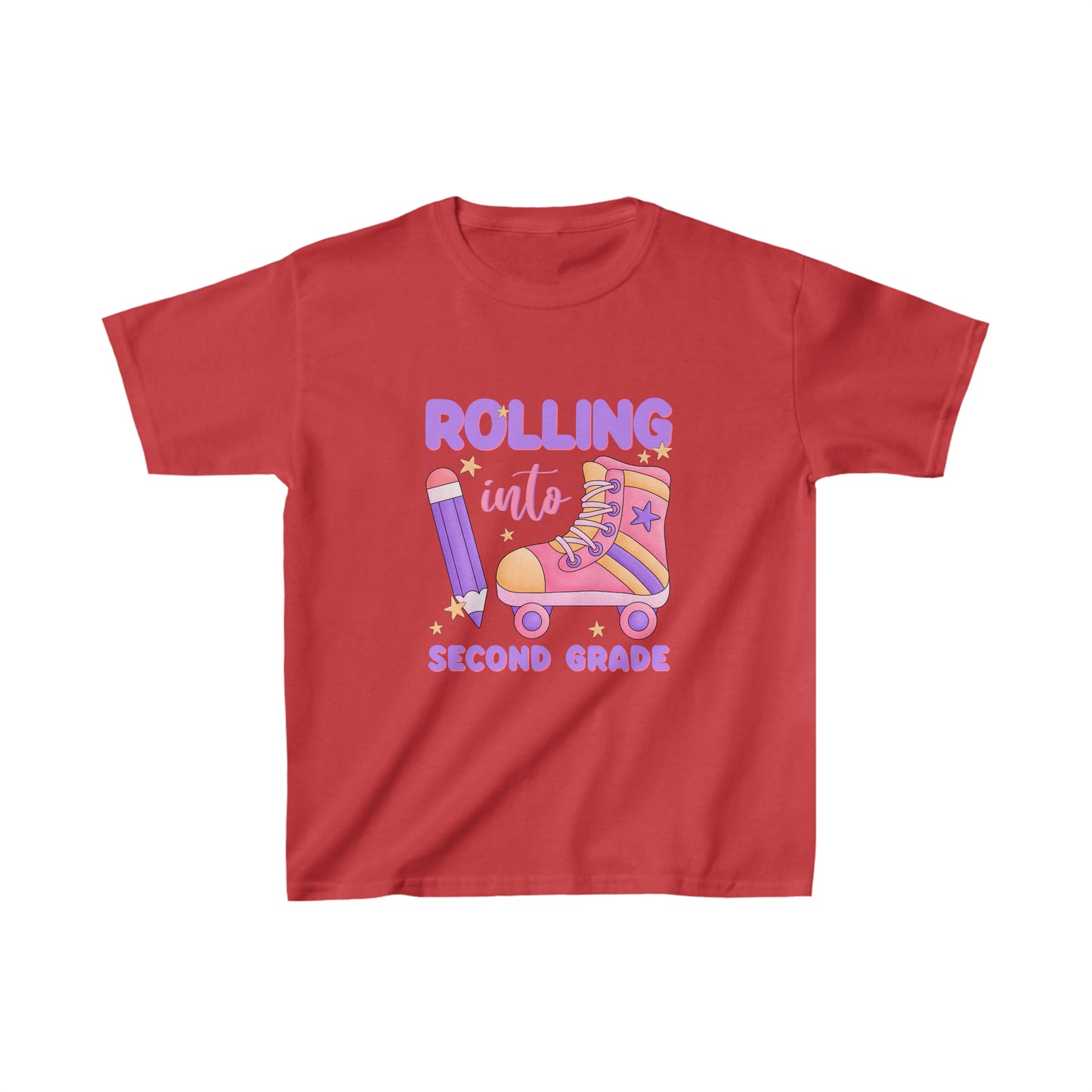 Second grade shirt rolling into 2nd grade Kids Heavy Cotton™ Tee