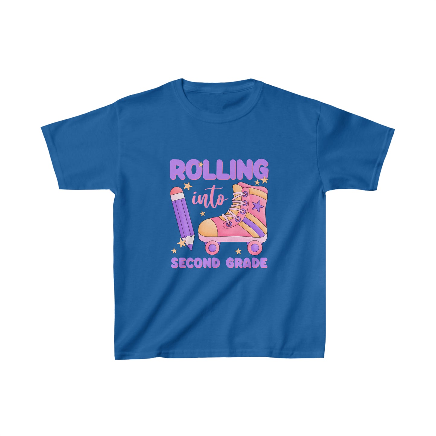 Second grade shirt rolling into 2nd grade Kids Heavy Cotton™ Tee