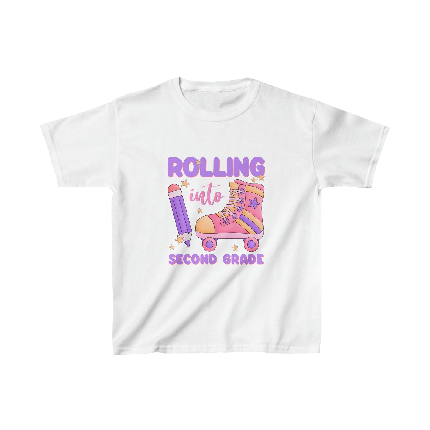 Second grade shirt rolling into 2nd grade Kids Heavy Cotton™ Tee