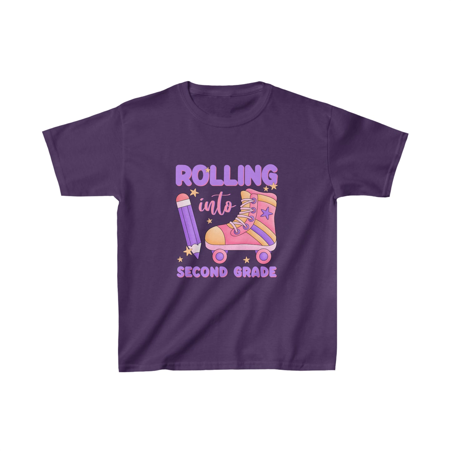 Second grade shirt rolling into 2nd grade Kids Heavy Cotton™ Tee