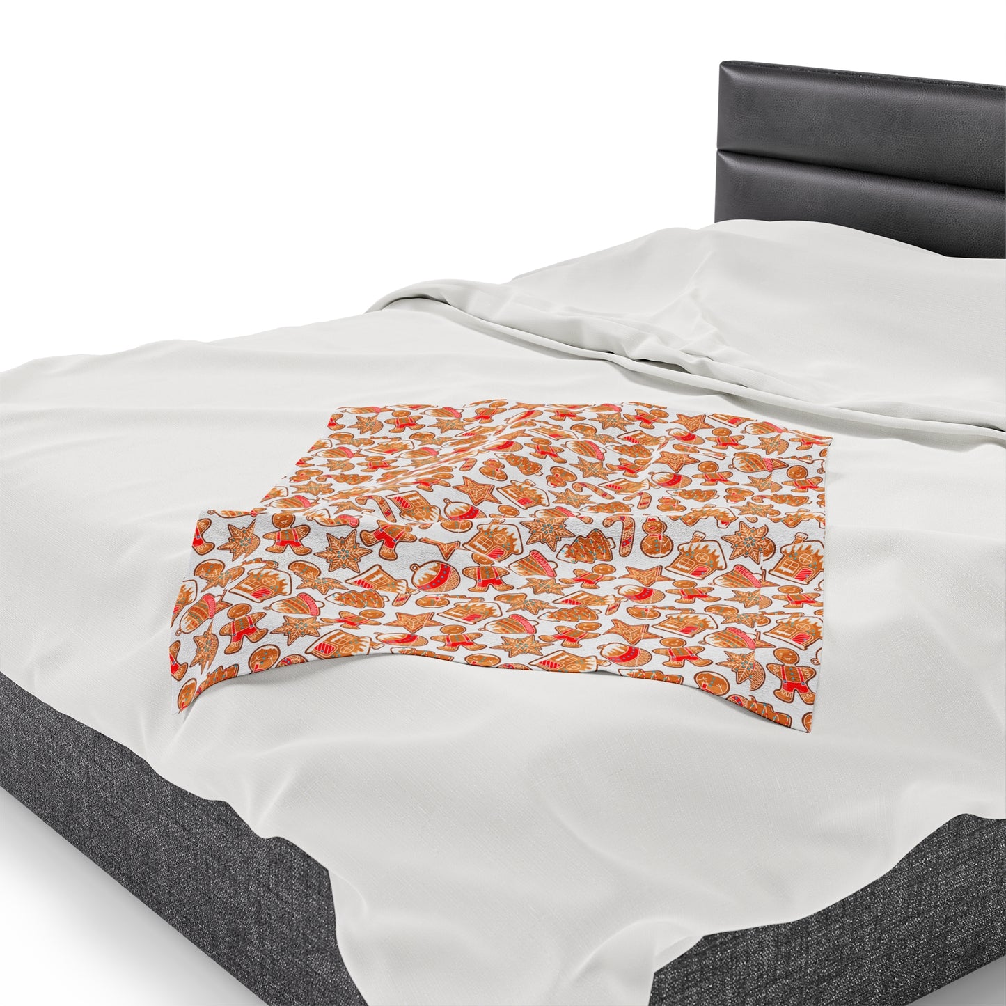 Gingerbread Christmas Blanket holiday blanket christmas movie watching blanket Merry christmas  blanket Velveteen Plush Blanket