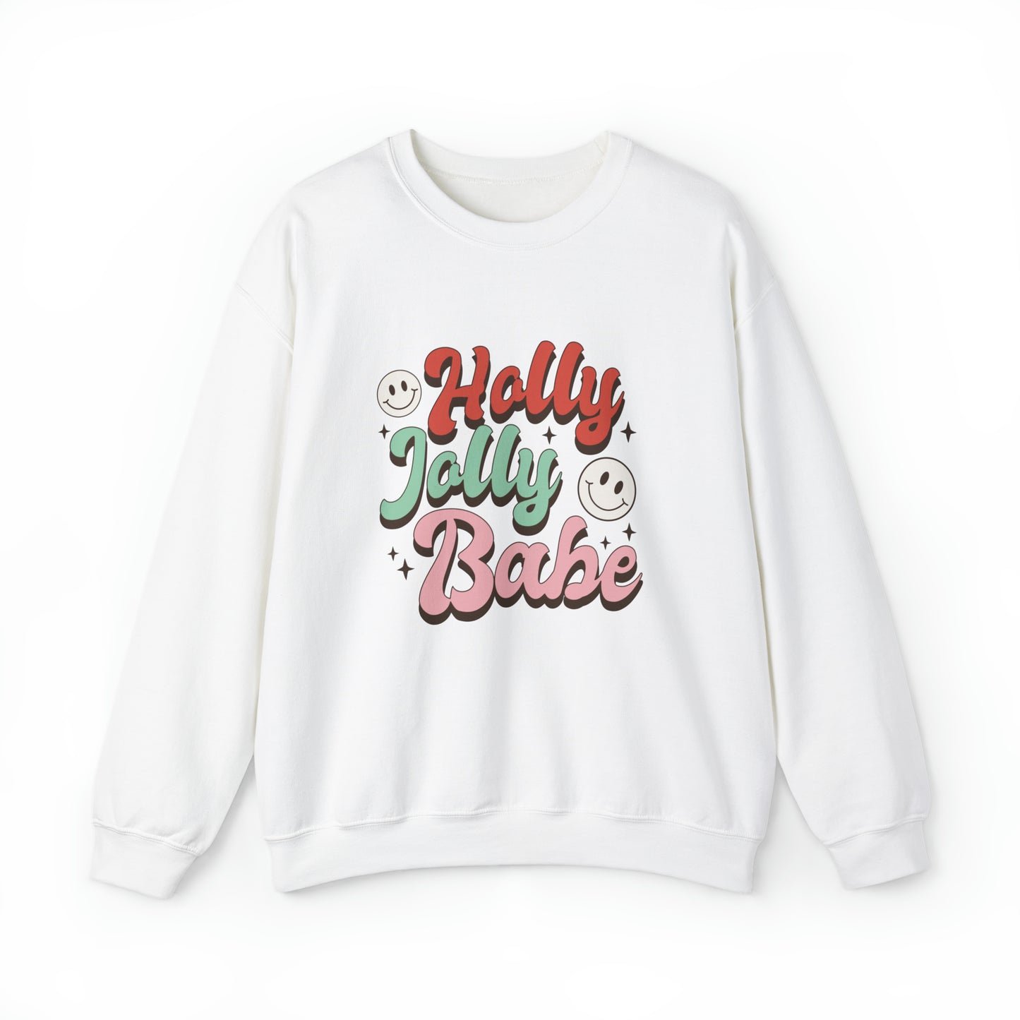 Holly Jolly Babe Christmas sweater Retro Christmas sweater Merry Christmas cupcake hot cocoa sweatshirt Bright Christmas gift for her