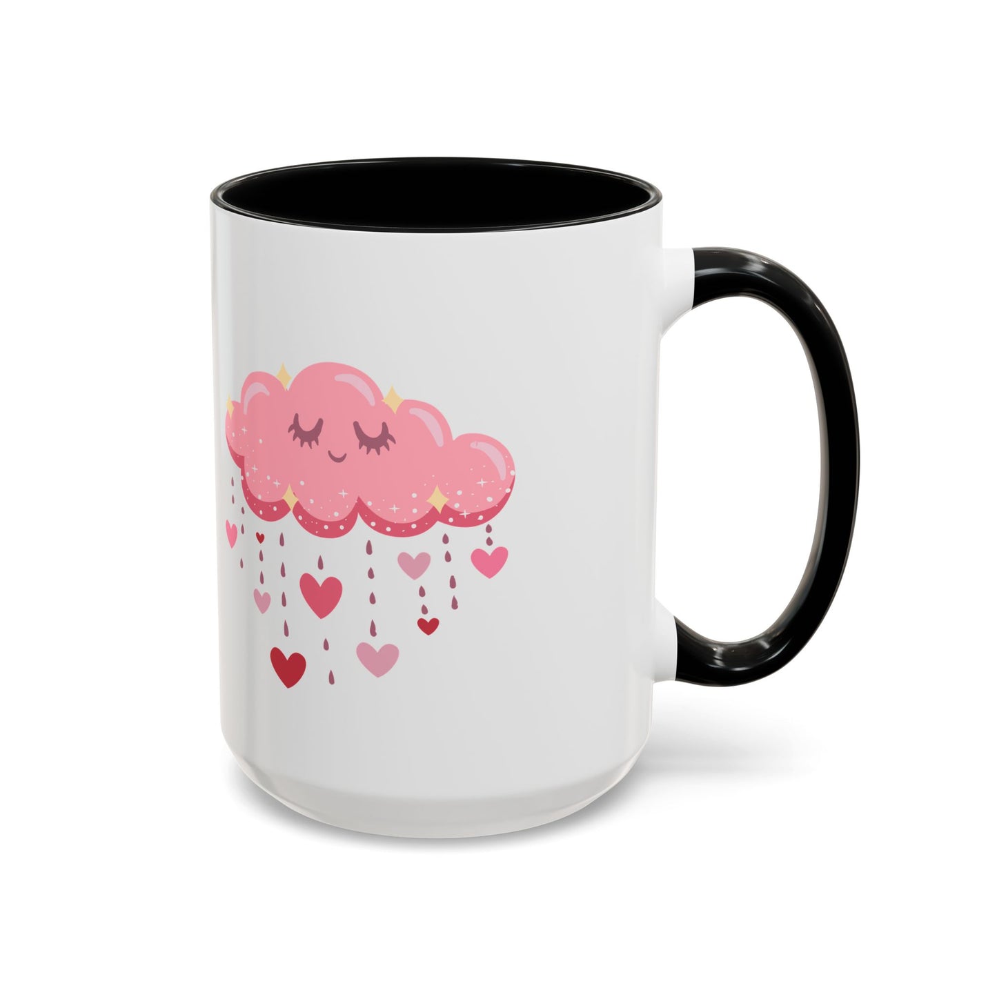 Happy pink cloud mug pink hearts mug Valentines day mug Galantines day Bestie giftforher gift tea Mug Coffee Gift for Mom vday gift girlboss