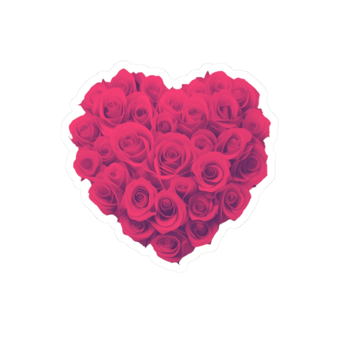 Red Heart of roses sticker pink heart sticker selfcare sticker life Motivating sticker keep trying sticker gift forher giftforhim girlboss