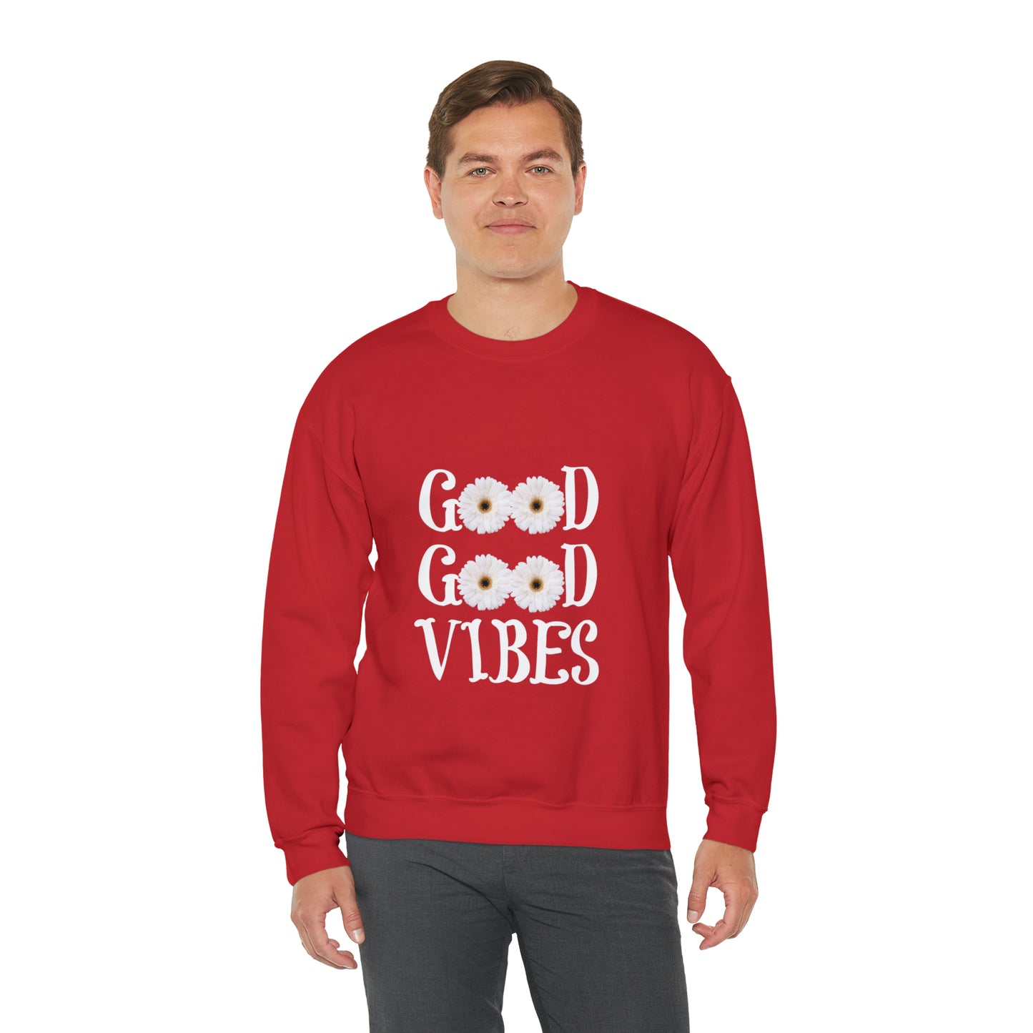 Good Vibes Sweatshirt, Unisex Heavy Blend™ Crewneck Sweatshirt