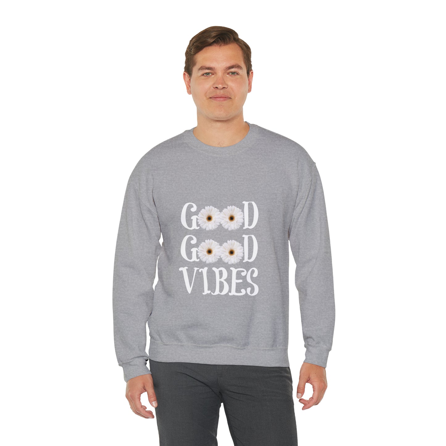 Good Vibes Sweatshirt, Unisex Heavy Blend™ Crewneck Sweatshirt