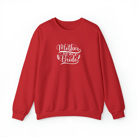 Mother of the bride sweatshirt, Red wedding attire, gift for Mom, bridal party clothes, yoga wear for her, for him, Birthday gift for her