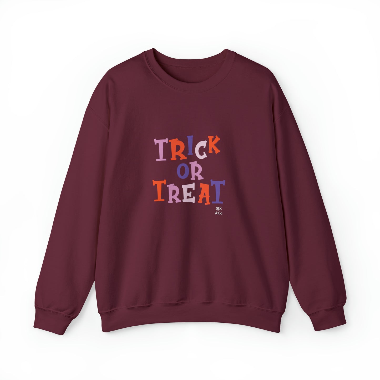 Trick or Treat Funny Halloween Sweatshirt Funny Halloween Horror Shirt Halloween Women's Sweatshirt Funny Halloween Tee Unisex gift pastel