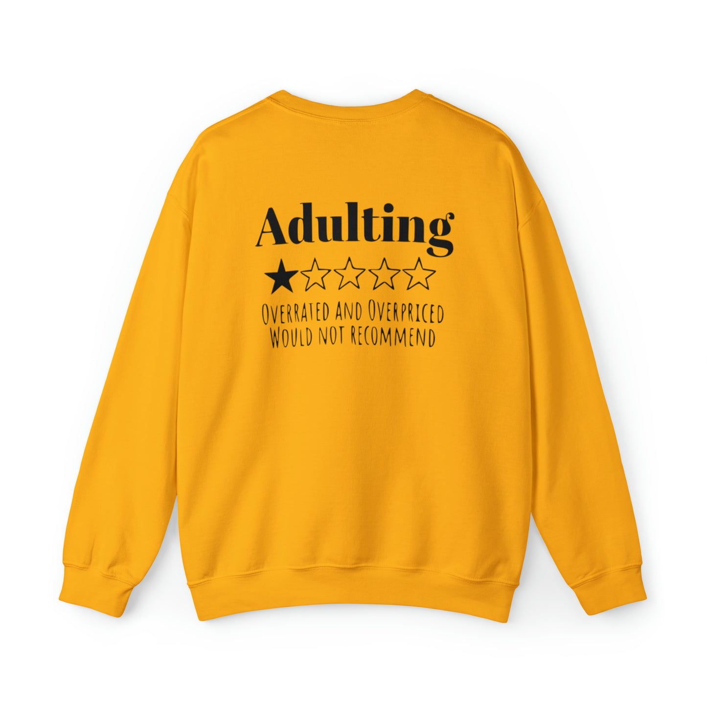 I'm not Adulting Sweatshirt unisex, printed on back I'm not adulting today,Funny adulting shirt Christmas Sweater,Christmas Crewneck,Holiday