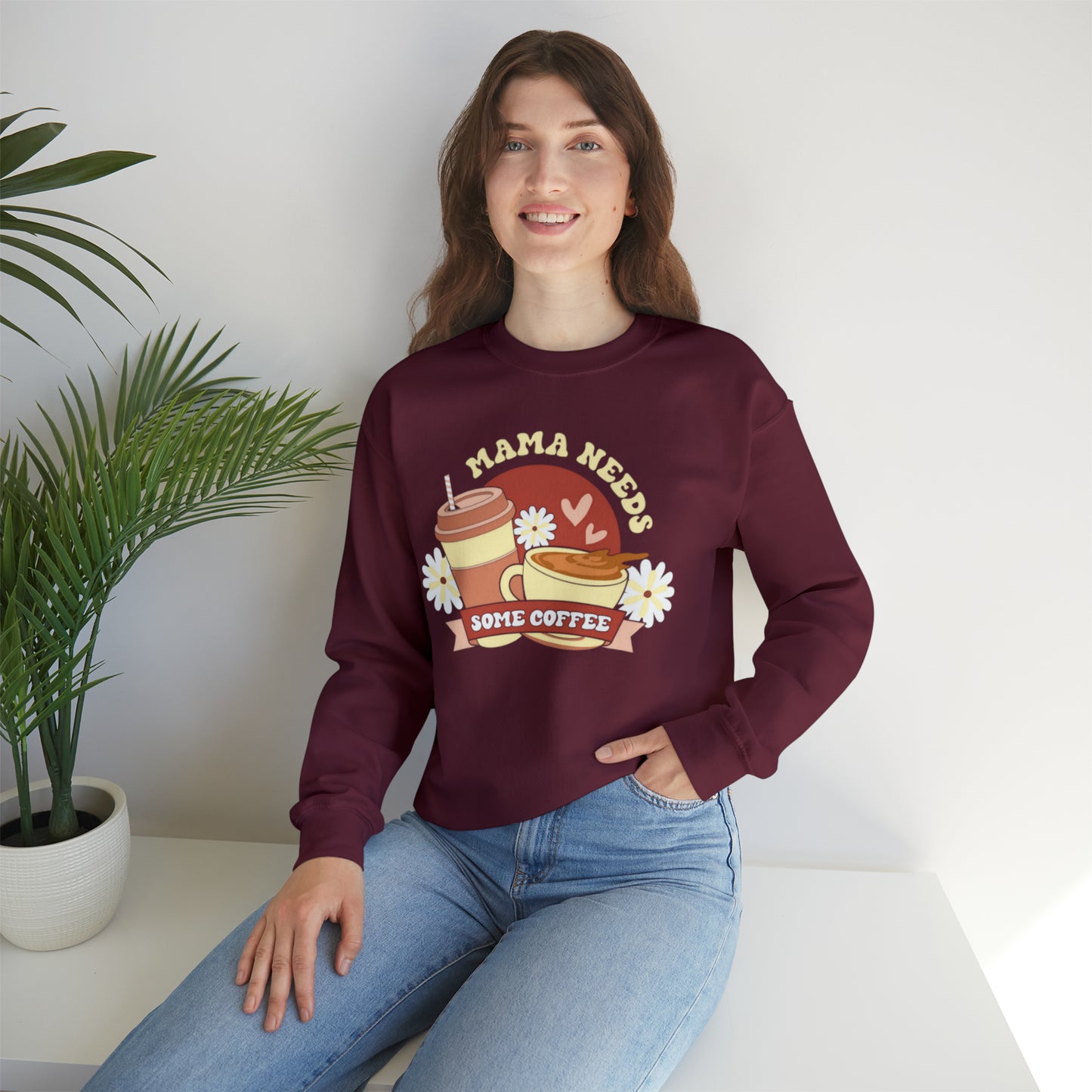 Mama needs Coffee sweater, Mom sweatshirt, Gift for mom, Christmas gift for her, yoga wear for her, for him,Birthday gift for her,Galantin