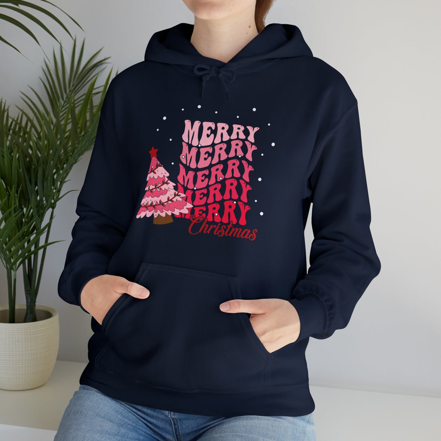 Festive AF hoodie blue Merry Bright Christmas Sweatshirt for Women Men Christmas Sweater Holiday Christmas gift for her gift for him