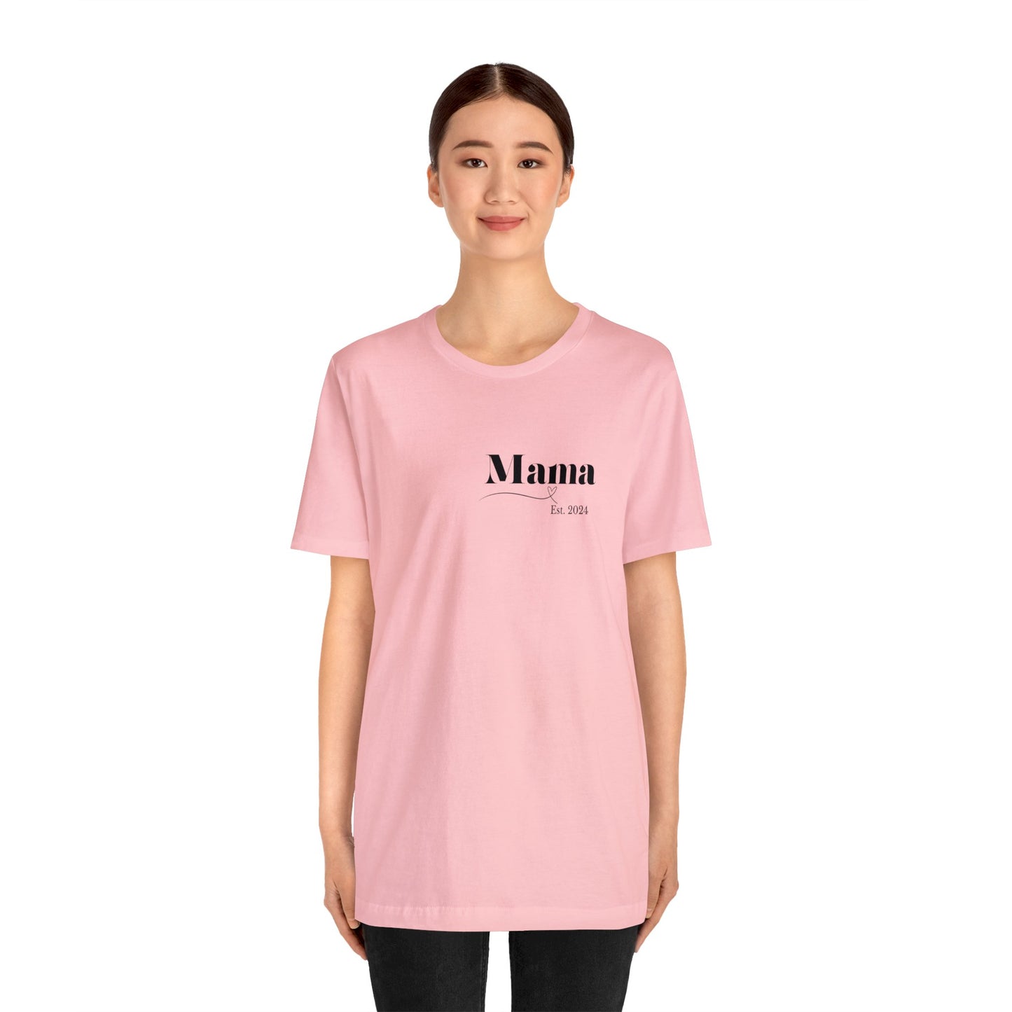 Mama shirt mama date shirt pregnancy reveal shirt new mom shirt Christmas gift for her gift for him bridal shower gift