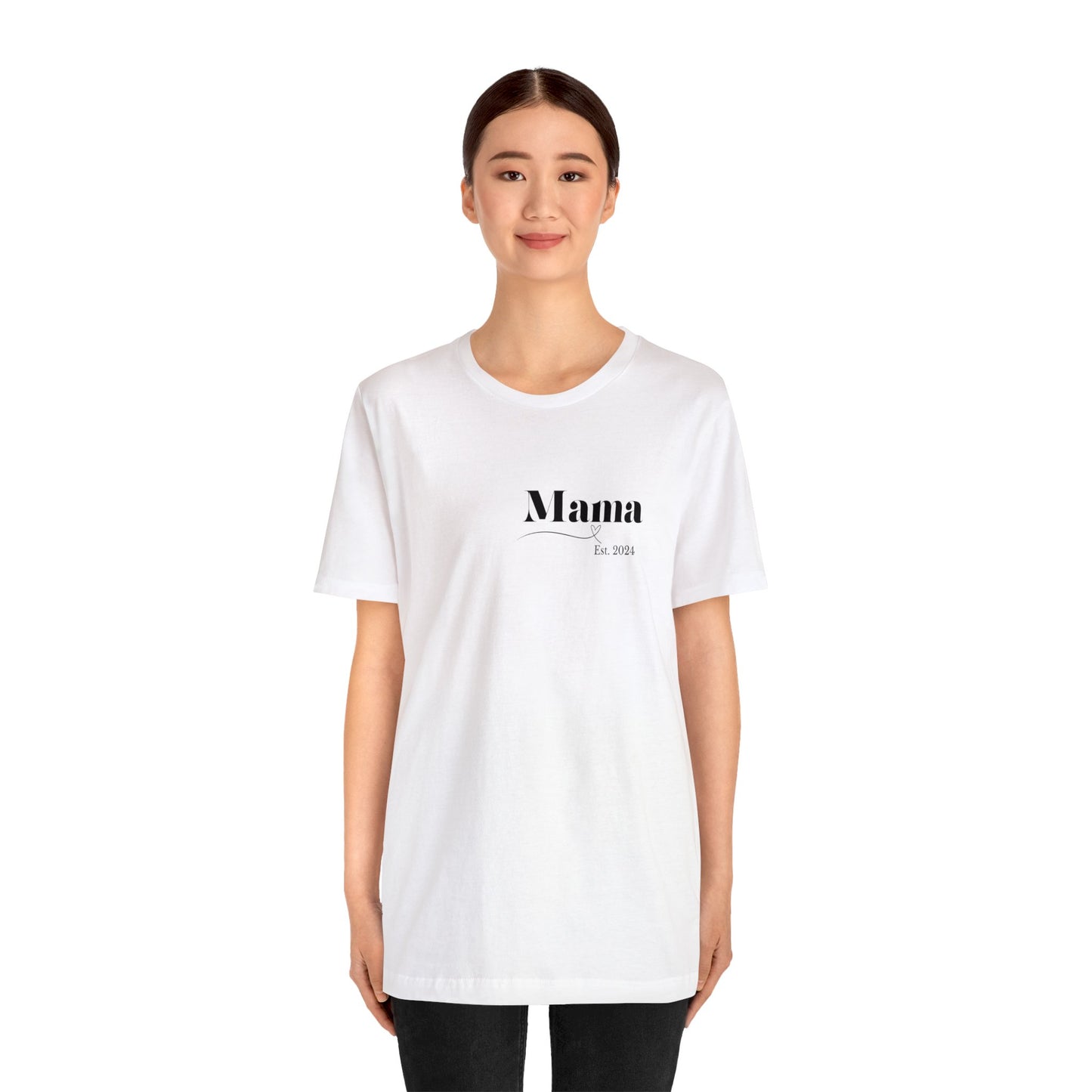 Mama shirt mama date shirt pregnancy reveal shirt new mom shirt Christmas gift for her gift for him bridal shower gift