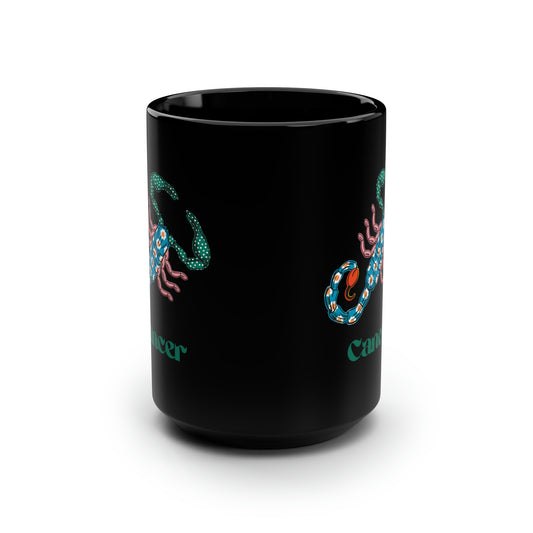 Cancer zodiac sign mug Black ceramic Mug 15oz birthday gift gift cancer zodiac sign gifts World Tour Tickets Leo zodiac merch office Christmas